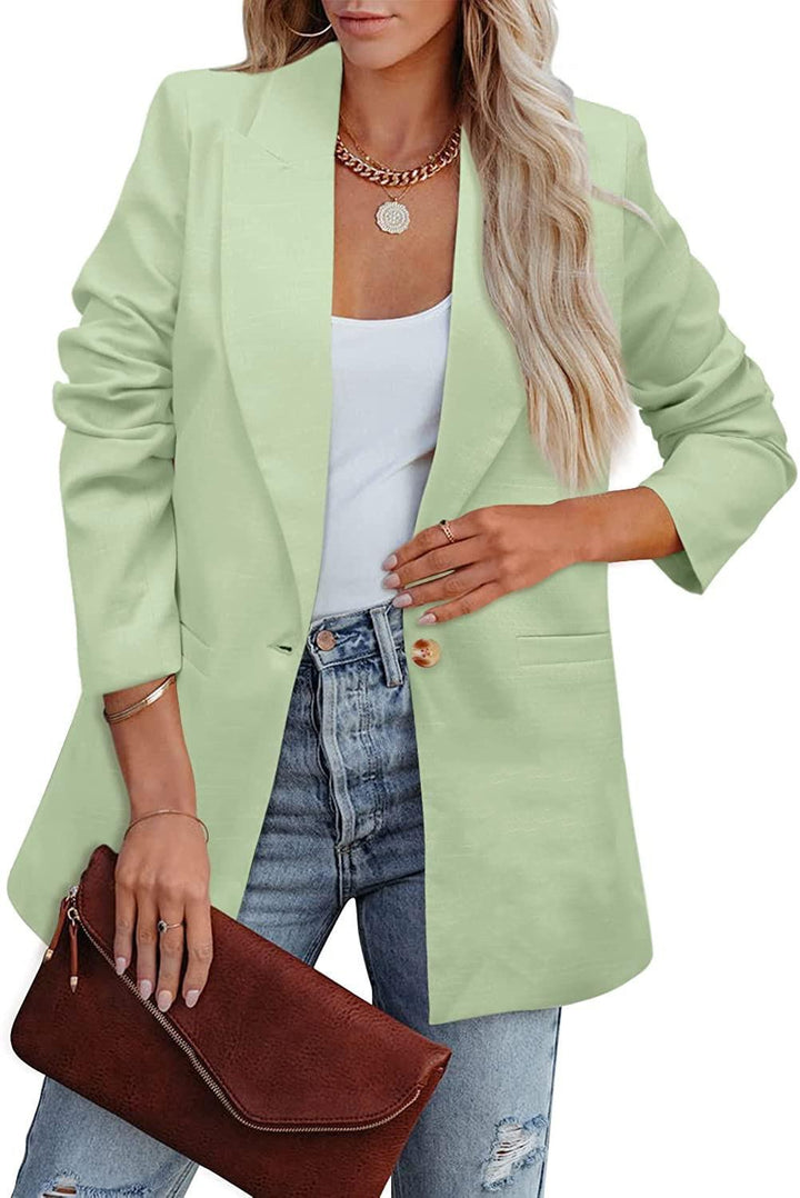 Damen Eleganter Freizeitblazer mit lässigem Schnitt und zwei Taschen Drune
