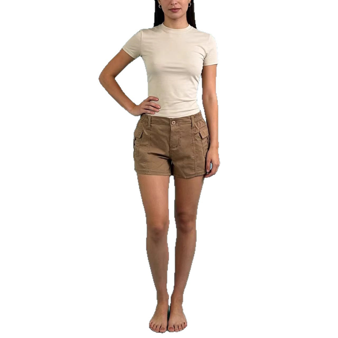 Damen Cargo-Shorts mit funktionalen Seitentaschen und elastischem Bund Drune