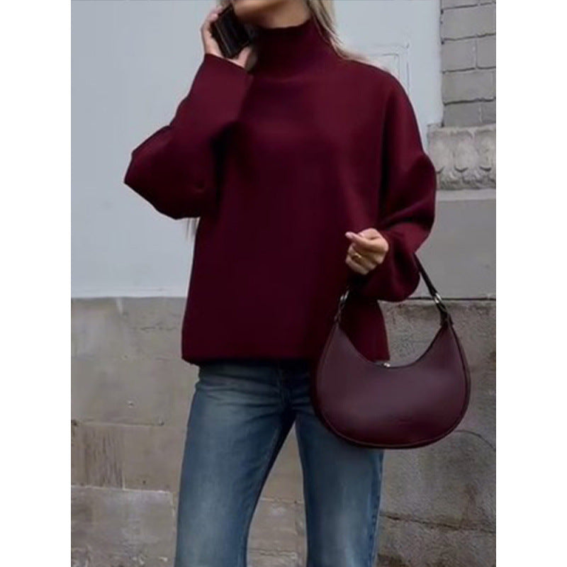 Damen gemütlicher oversized Strickpullover mit weitem Schnitt Drune