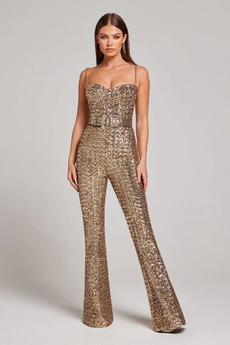 Drune | Glitzernder Jumpsuit Mit Pailletten Für Damen