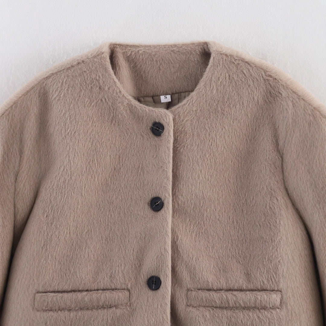 Damen kuschelige, klassische Kurzjacke Drune
