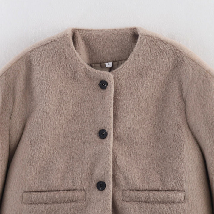Damen kuschelige, klassische Kurzjacke Drune