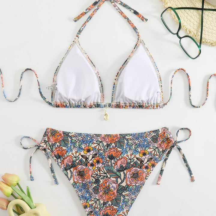 Damen Blumenmuster Bikini-Set Drune