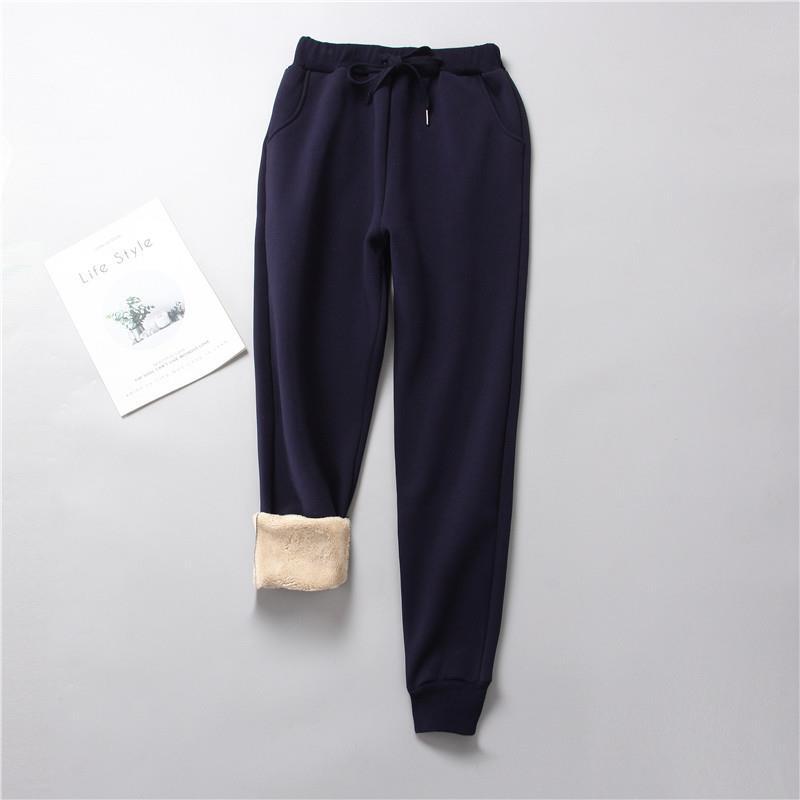 Damen nan gefütterte Therm-Jogginghose mit Kordelzug, seitlichen Eingrifftaschen und schmalem Bein Drune