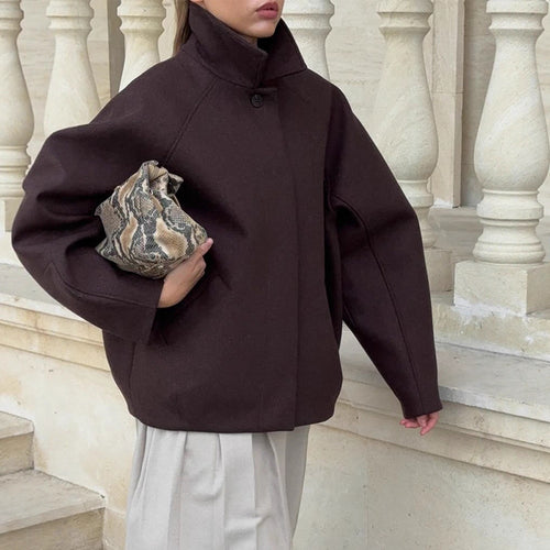 Damen Oversized Mantel Drune