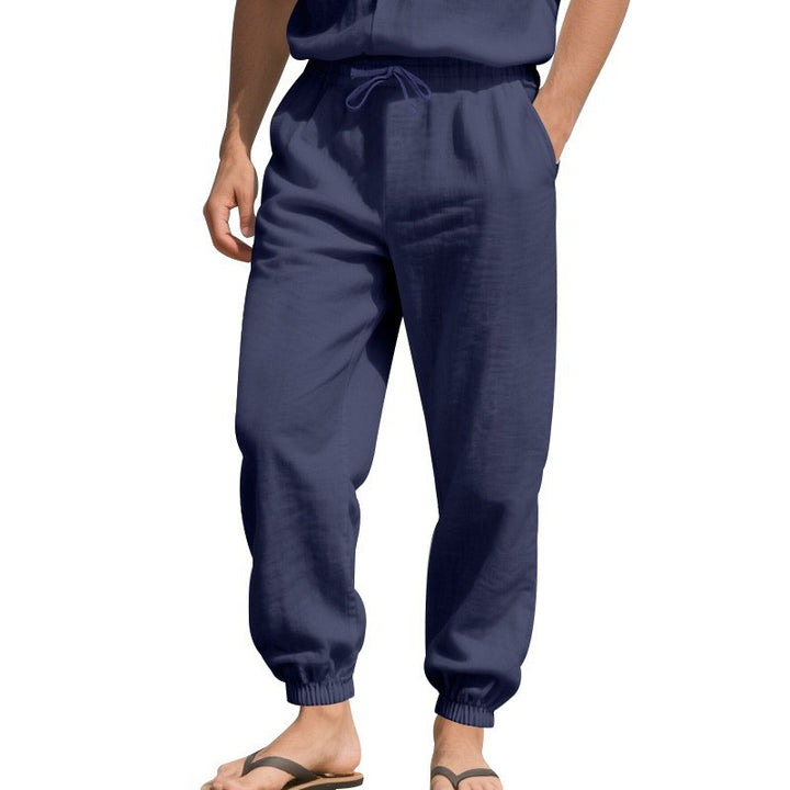 Damen lässige Freizeithose mit lockerem Schnitt und elastischem Bund Drune