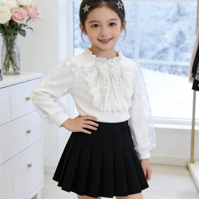 Mädchen Festliche Bluse Drune