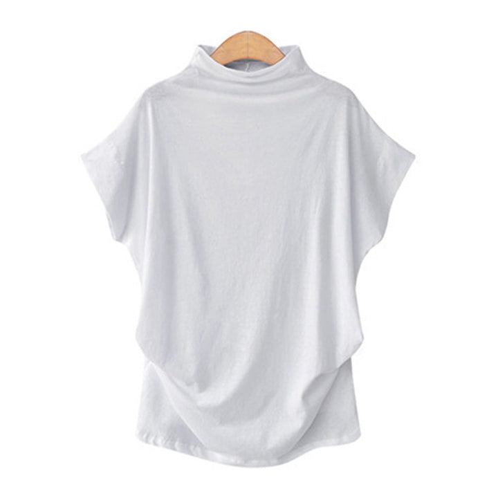 Damen Drapiertes Oversize-Top Stehkragen