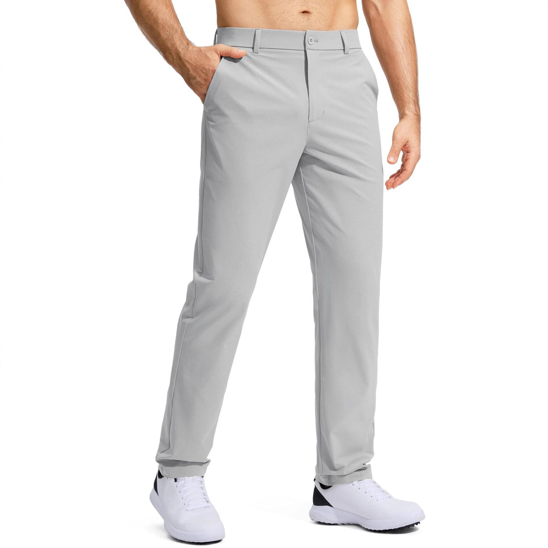 Herren nan elastische Golftwill-Hose mit geradem Schnitt, knitterfreiem Material und verdeckter Reißverschlusstasche Drune