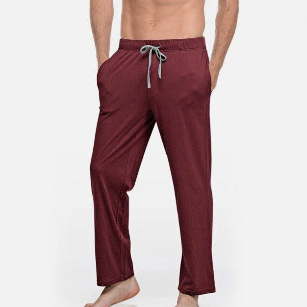 Herren nan Lounge- und Schlafhose aus weichem Jersey mit elastischem Bund und Seitentaschen Drune