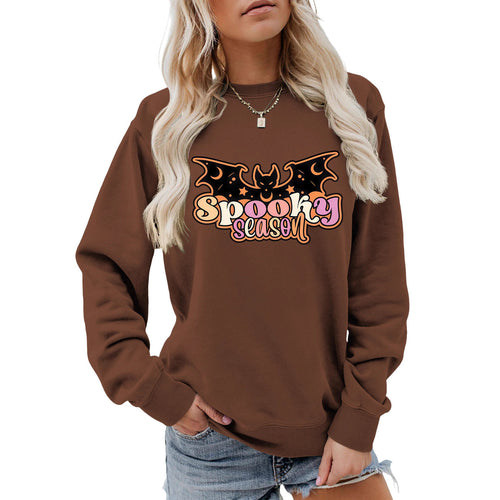 Damen Sweatshirt mit kreativem Halloween-Motiv Drune