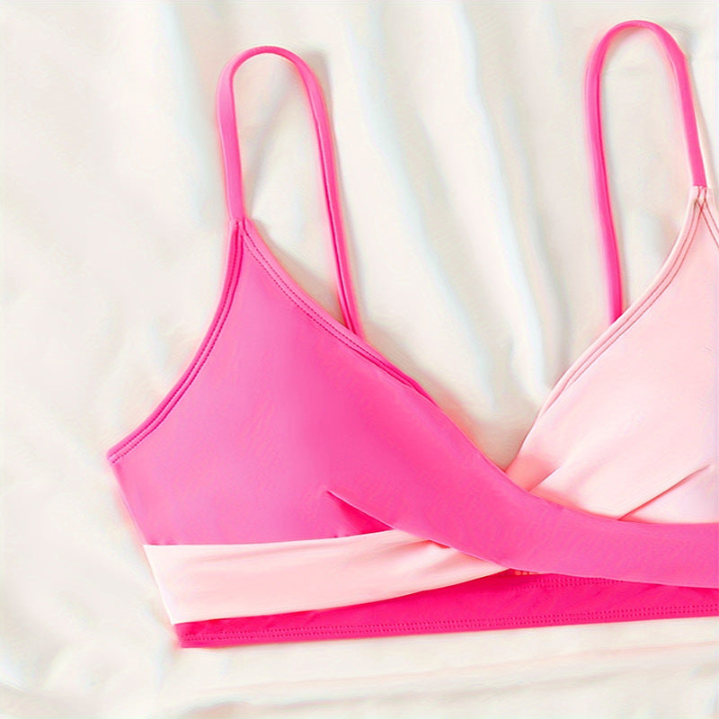 Damen Hochtailliertes Bikini-Set mit elegantem Wickeldesign Drune