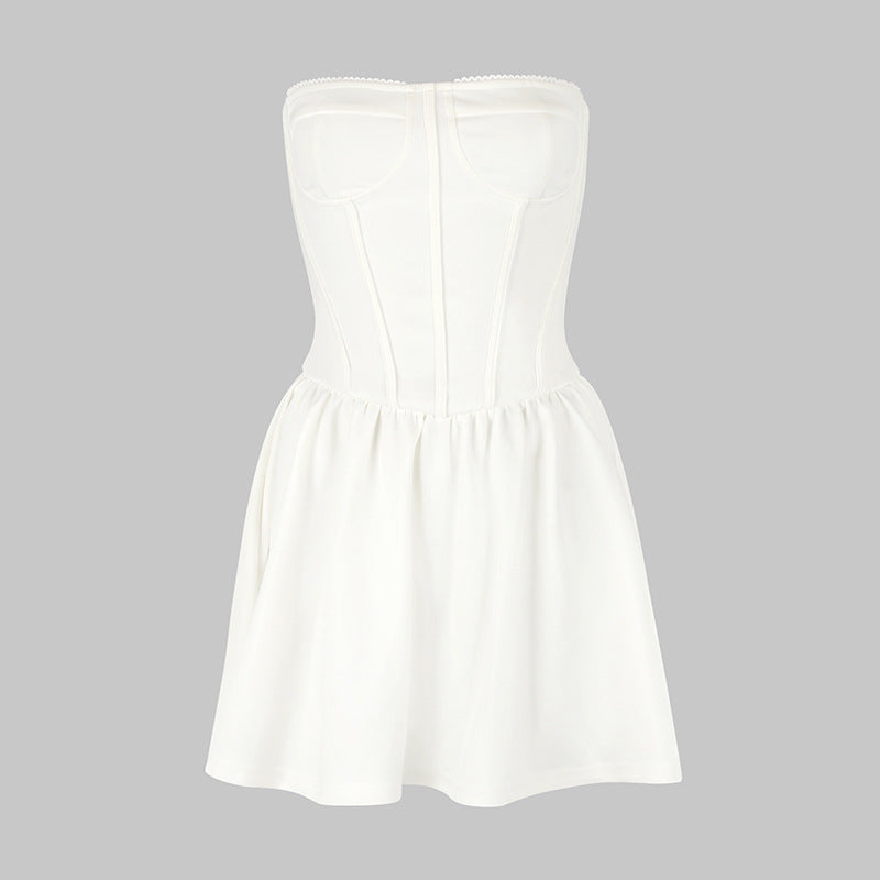 Damen Bustierkleid mit ausgestelltem Rock Drune