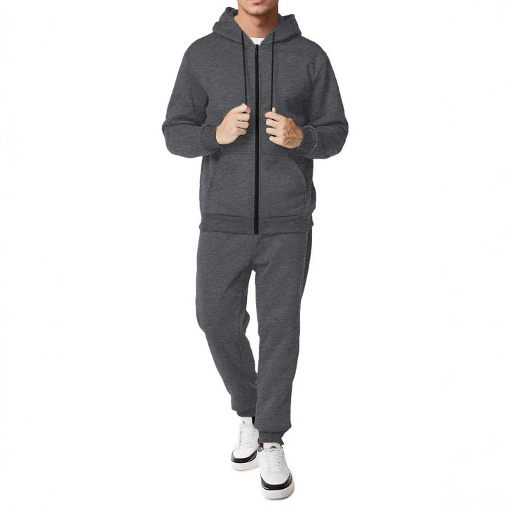 Herren Sportliches Komplett-Set mit Kapuzenjacke und Jogginghose Drune
