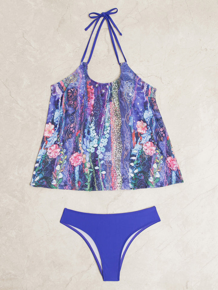 Damen Tankini-Set mit modischem Muster und lässigem Schnitt Drune