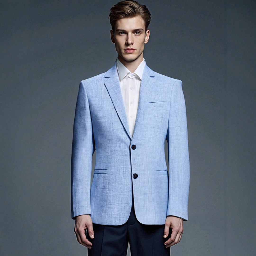 Herren eleganter strukturierten Anzugjacke Drune