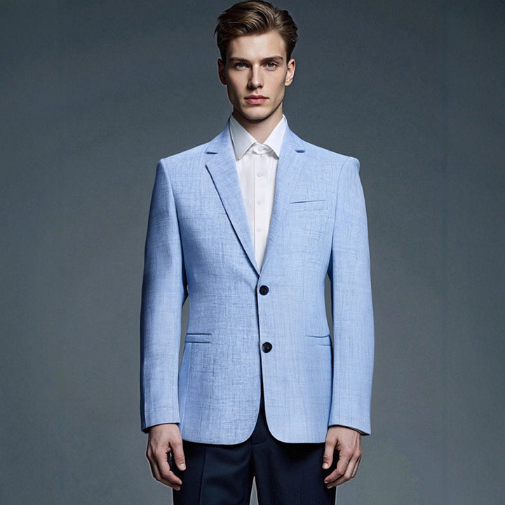 Herren eleganter strukturierten Anzugjacke Drune