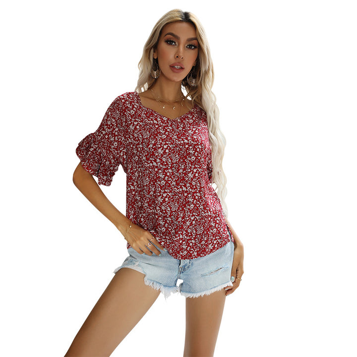 Damen Bluse mit floralem Muster und lässigem Schnitt Drune