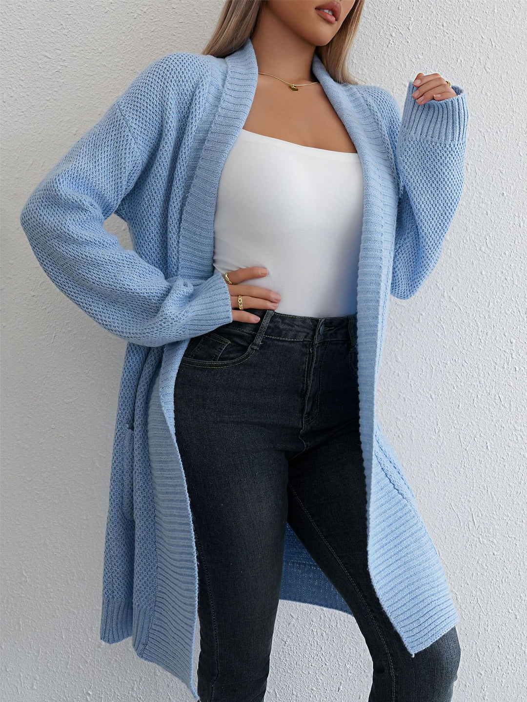 Damen Strickcardigan mit offenem Schnitt und lässigem Design Drune