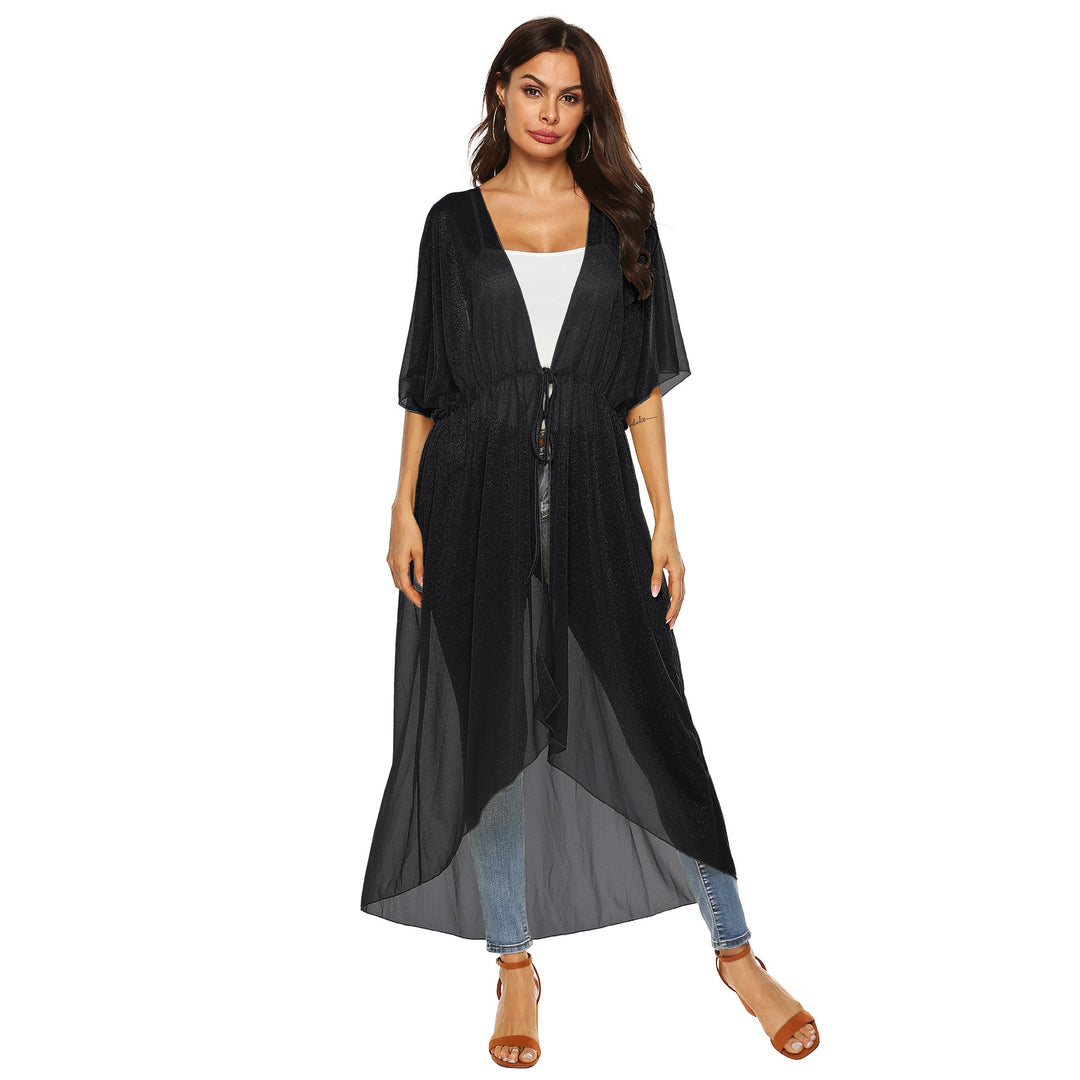 Damen eleganter, transparenter Strandkimono Drune