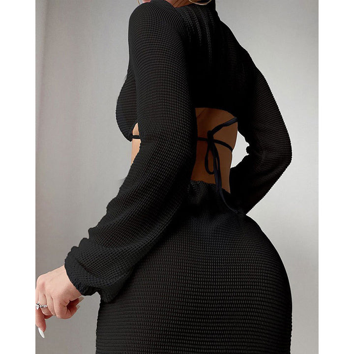 Damen Schnittiges Minikleid mit durchbrochenem Design Drune