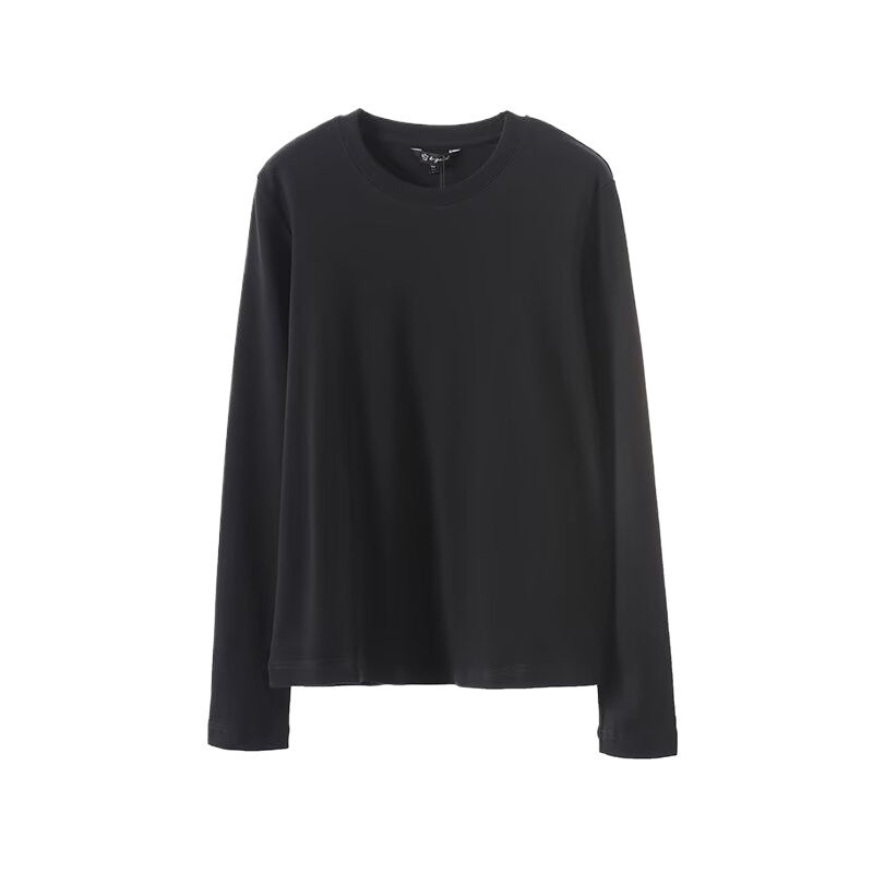 Damen Langarmshirt aus atmungsaktivem Baumwollmix mit modernem Schnitt Drune