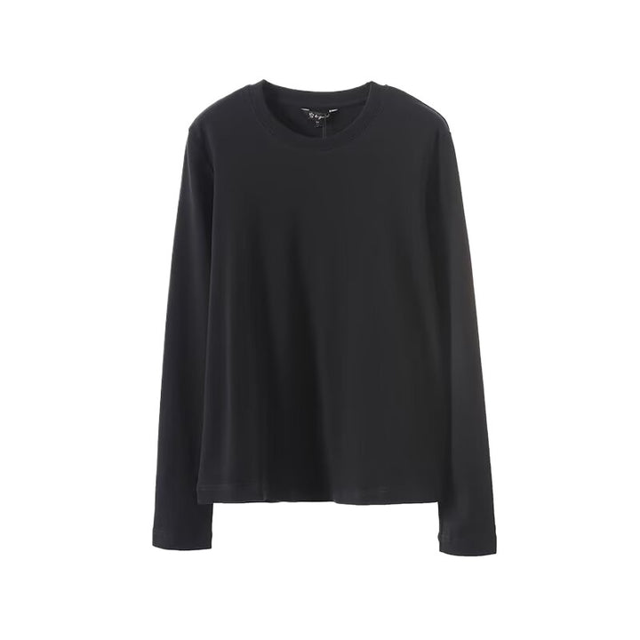 Damen Langarmshirt aus atmungsaktivem Baumwollmix mit modernem Schnitt Drune