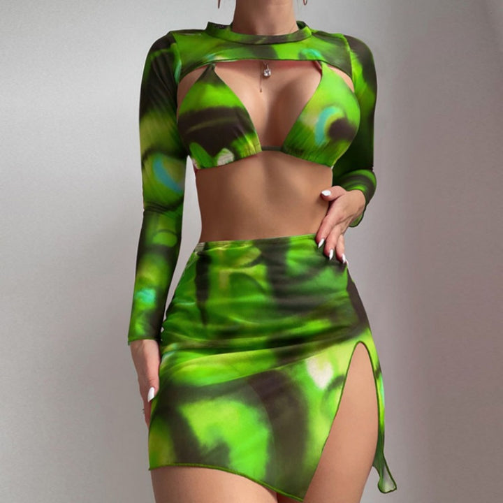 Damen Bikiniset mit langärmligem Oberteil Drune