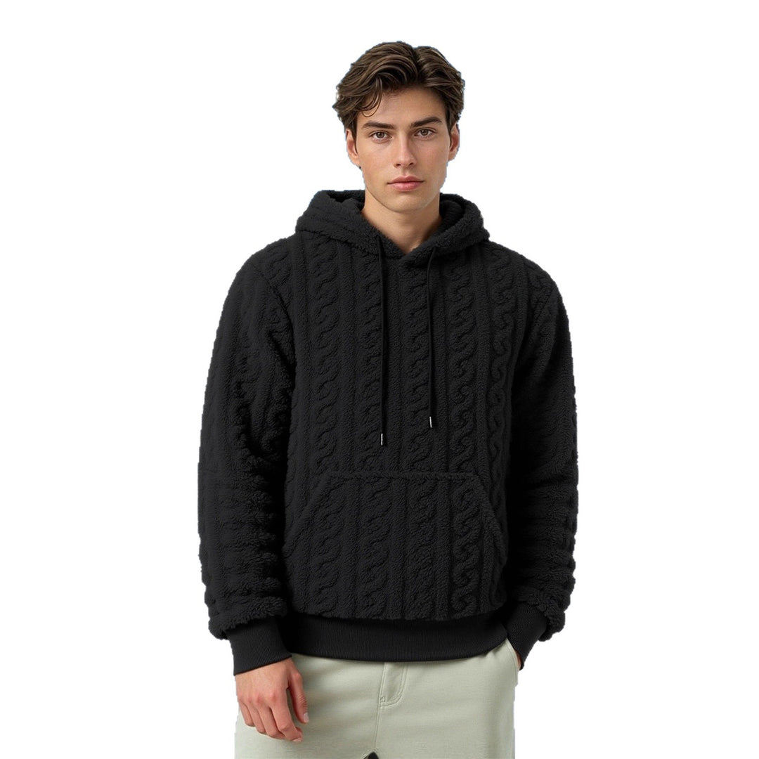 Damen Warmes Kapuzenpullover mit strukturiertem Wabenmuster Drune