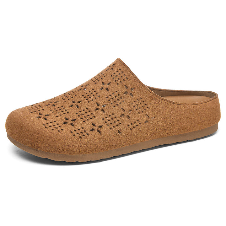 Damen nan Komfort-Mule mit Laserperforation und geformtem Memory-Fußbett Drune