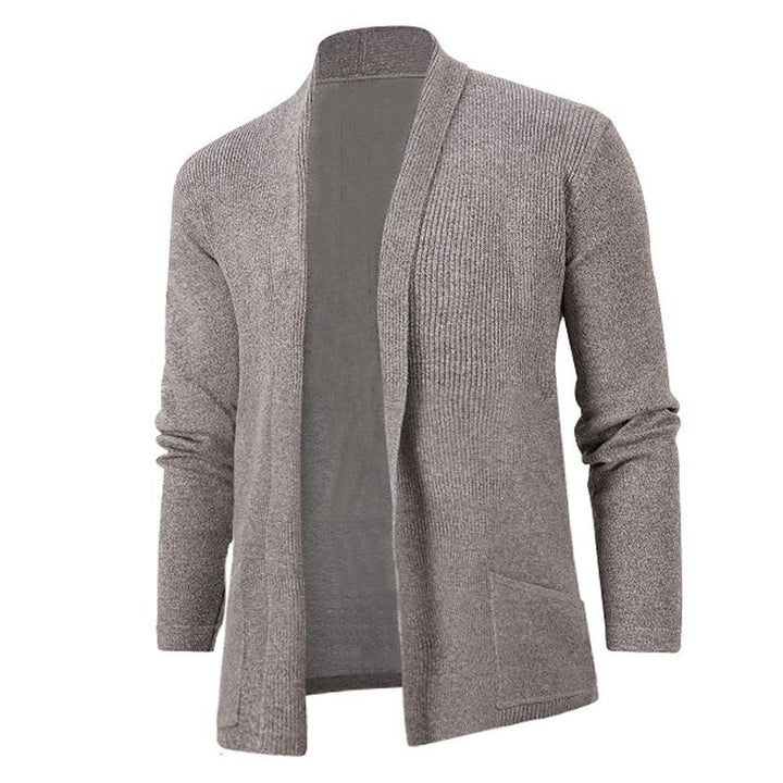Herren modische Strickjacke mit offenem Schnitt und praktischen Taschen Drune
