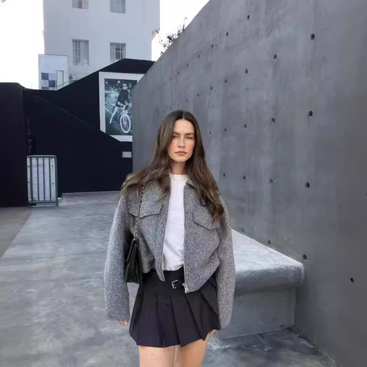 Damen Modische Jacke aus hochwertigem Material mit strukturiertem Schnitt Drune