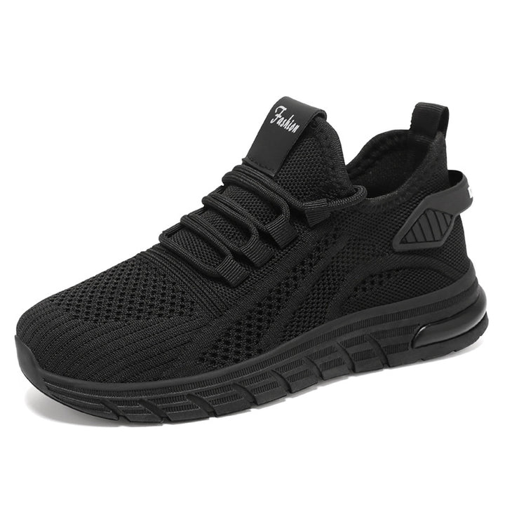 Unisex nan ultraleichte Strick-Laufsneaker mit nahtlosem Sockenschaft und stoßdämpfender gewellter Laufsohle Drune