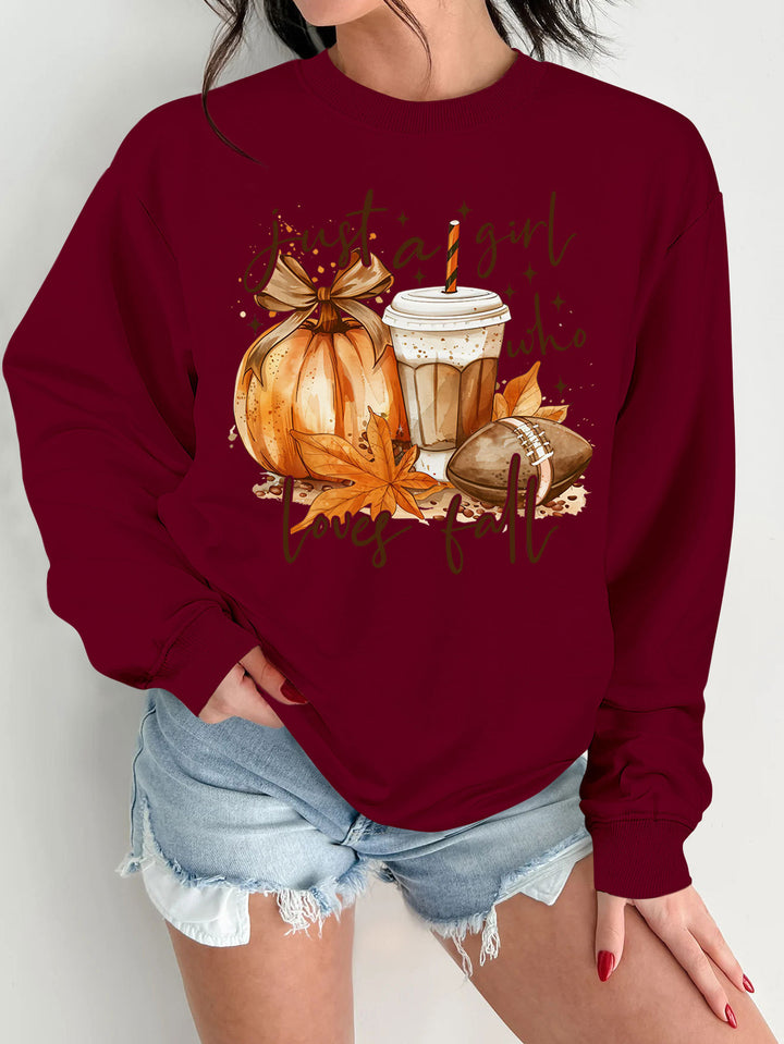 Damen Sweatshirt mit herbstlichem Motiv und inspirierendem Druck Drune