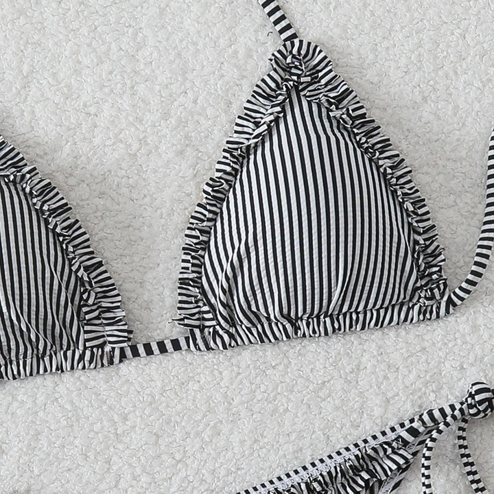 Damen Triangel-Bikini mit lässigen Bindebändern Drune
