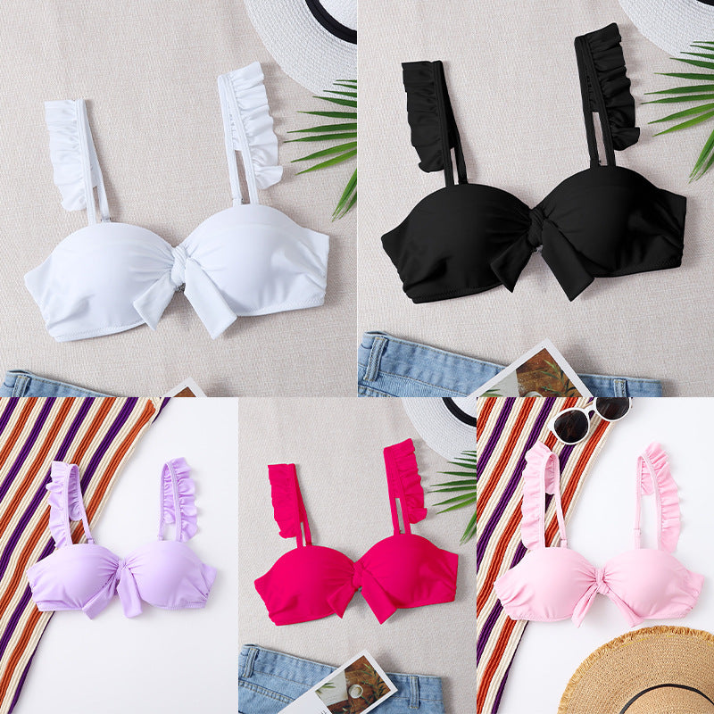 Damen Bikinioberteil mit Rüschendetails Drune