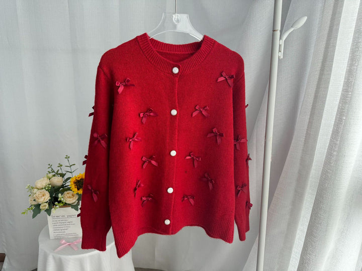 Damen Kuscheliger Strickcardigan mit Schleifendetails Drune