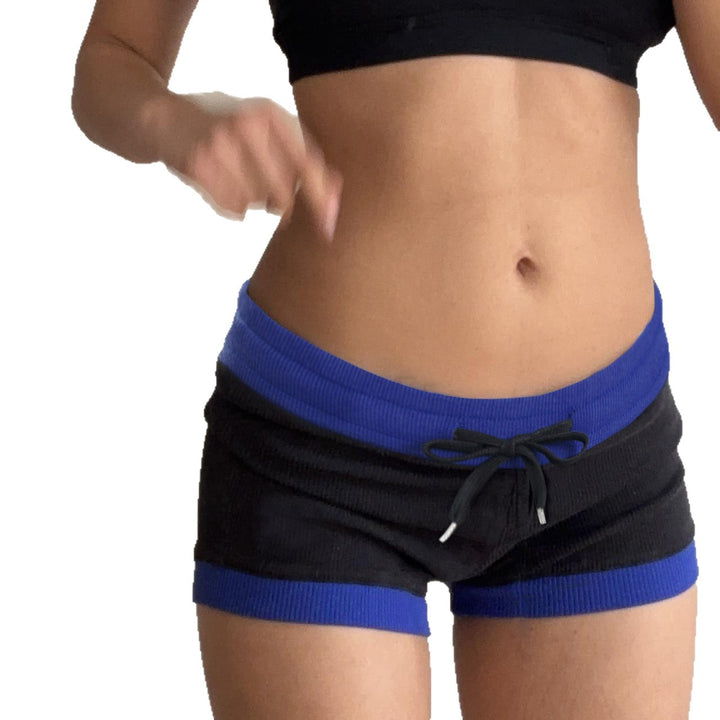 Damen Sportliche Shorts mit elastischem Bund und Kordelzug Drune