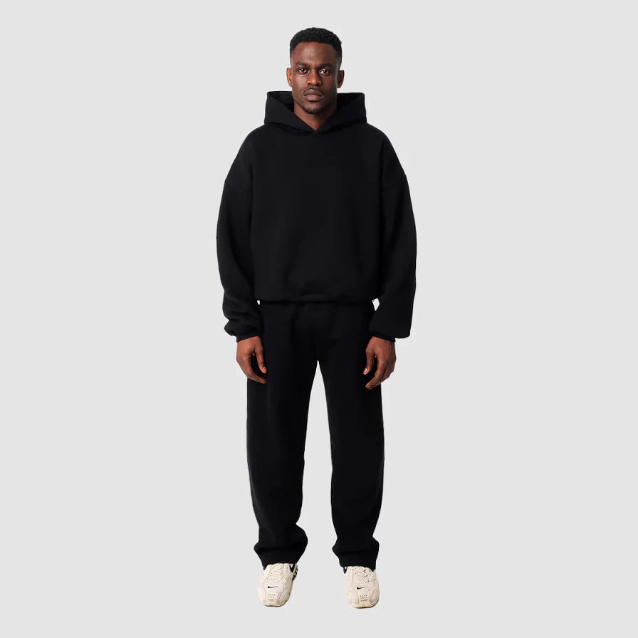 Unisex nan gemütliches Loungewear-Set mit hohem Rollkragen, relaxed-fit Sweatshirt und gerader Sweatpants Drune