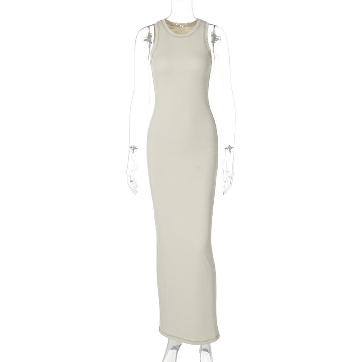 Damen figurbetontes Sommermaxikleid Drune
