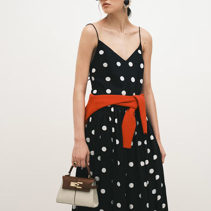 Damen Maxi-Kleid mit Punkten Drune
