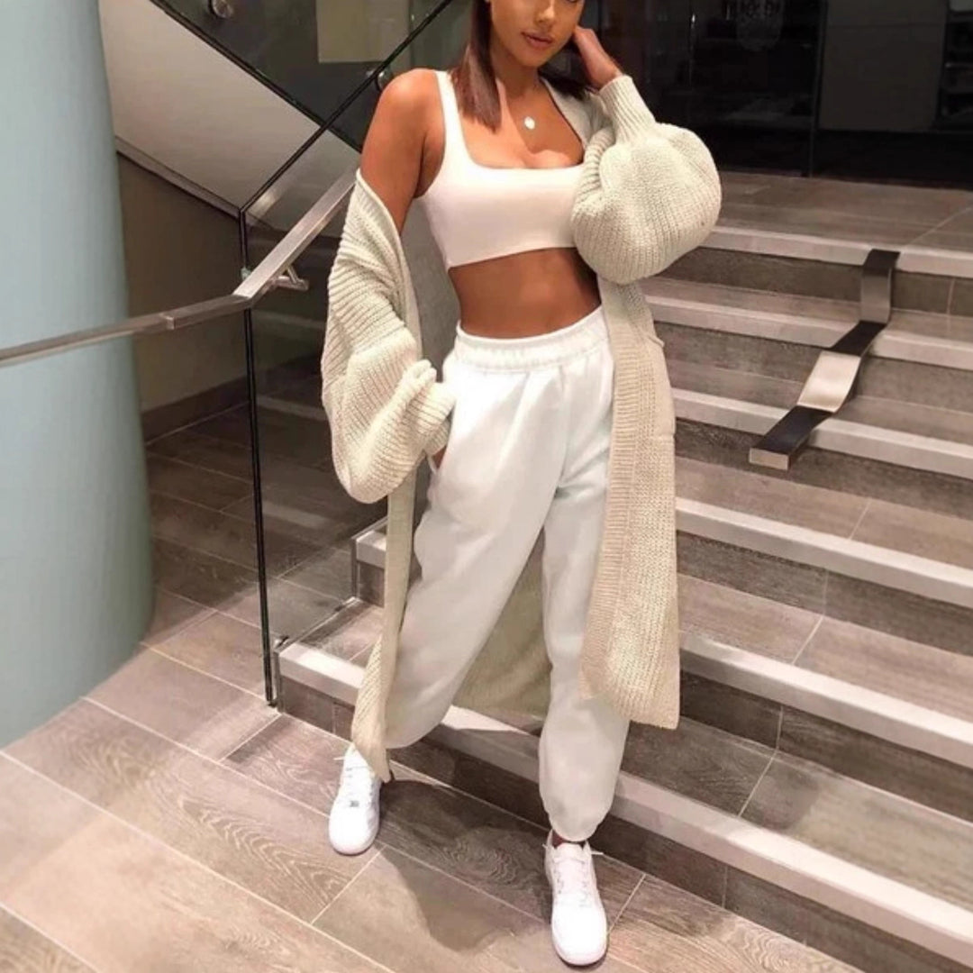Damen Grobstrickcardigan im lässigen Oversized-Stil mit praktischen Taschen Drune