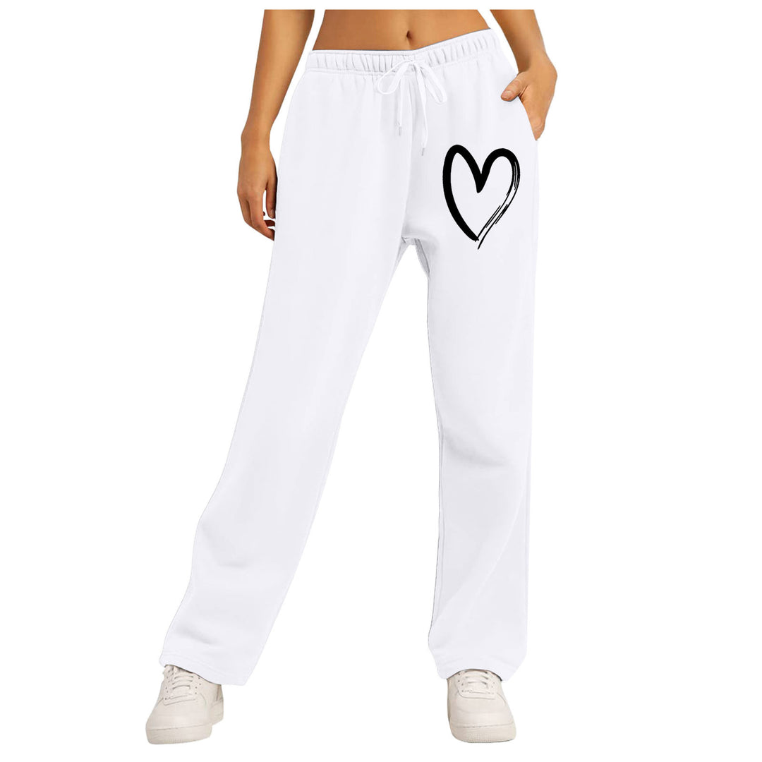Damen Freizeithose mit einzigartigem Herzmotiv und elastischem Bund Drune