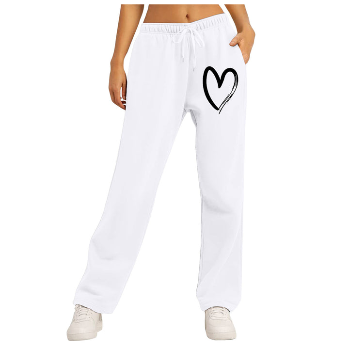 Damen Freizeithose mit einzigartigem Herzmotiv und elastischem Bund Drune