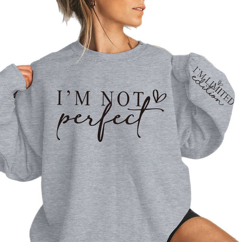 Damen Oversized Sweatshirt mit einzigartigem Statement-Print Drune