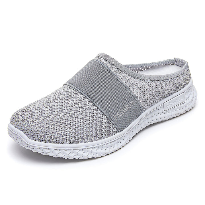 Damen nan gestrickter atmungsaktiver Slip-On Sneaker mit elastischem Mittelband Drune
