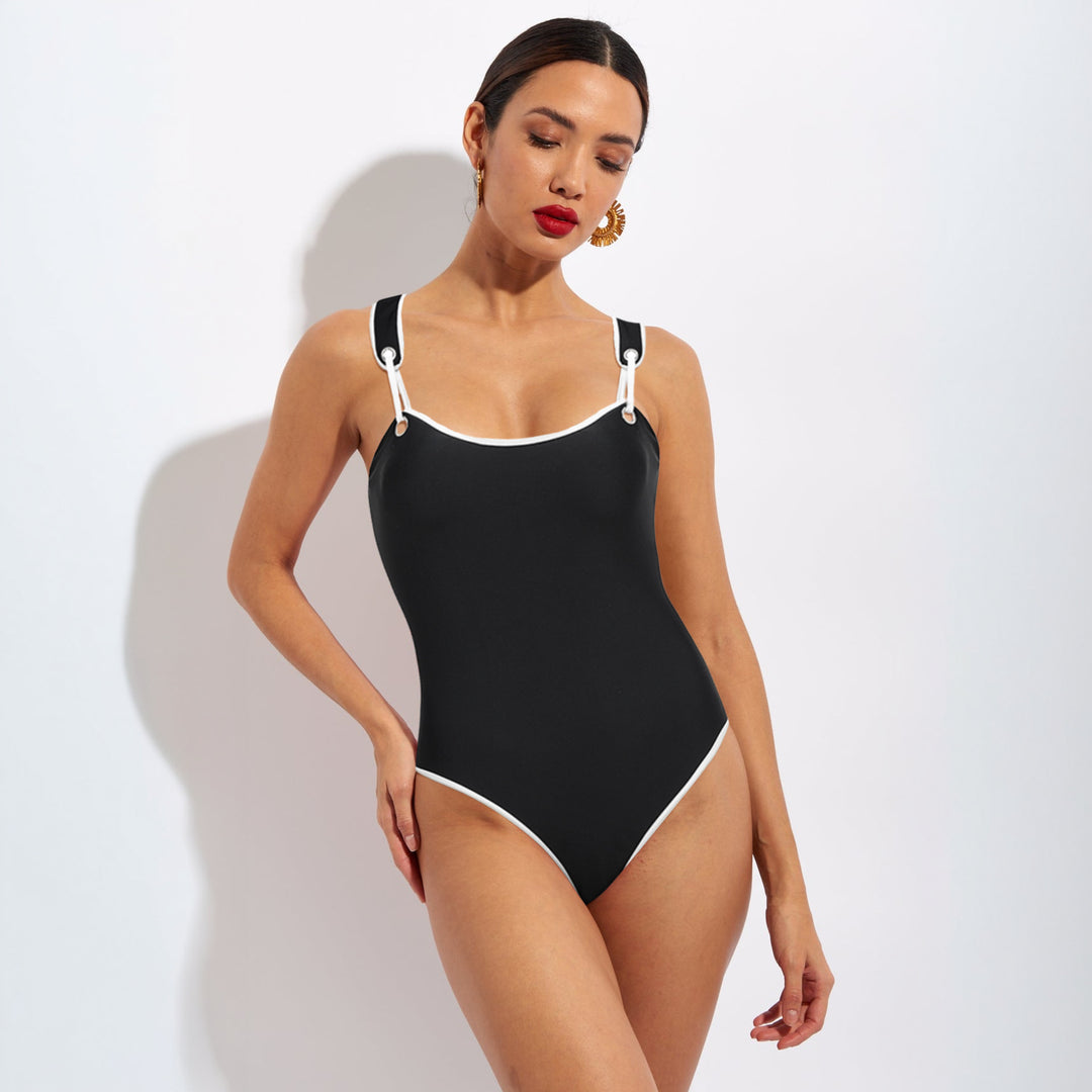 Damen Hochwertiger Einteiler Badeanzug mit sportlichem Design Drune
