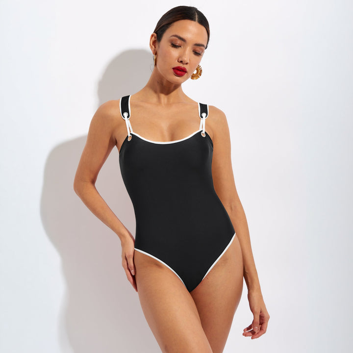 Damen Hochwertiger Einteiler Badeanzug mit sportlichem Design Drune