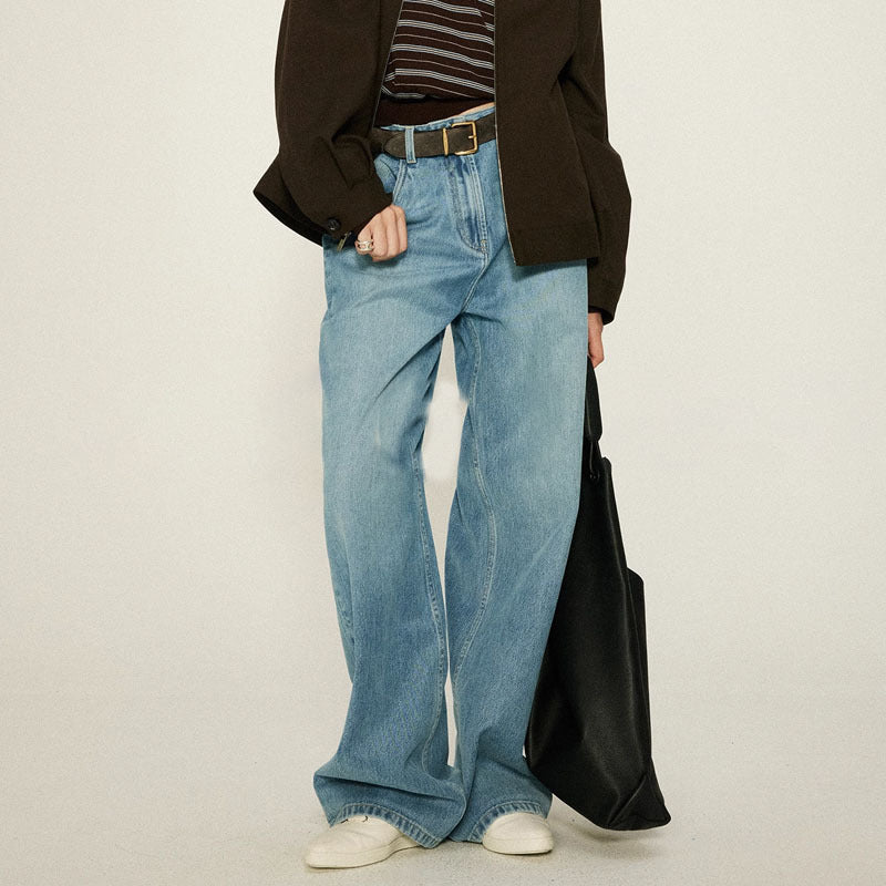 Damen High-Waist Bootcut-Jeans aus hochwertigem Denim Drune
