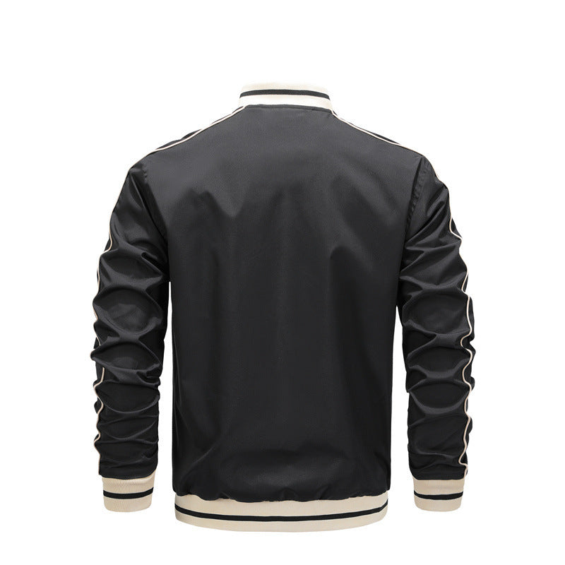 Herren sportliche Freizeitjacke im College-Stil Drune